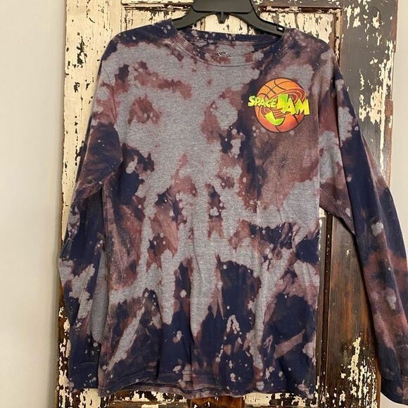Customized Space Jam distressed long sleeve tee - Picture 1 of 8